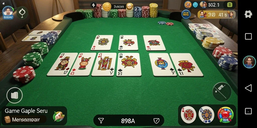 Tampilan gameplay Gaple yang menarik dan interaktif.
