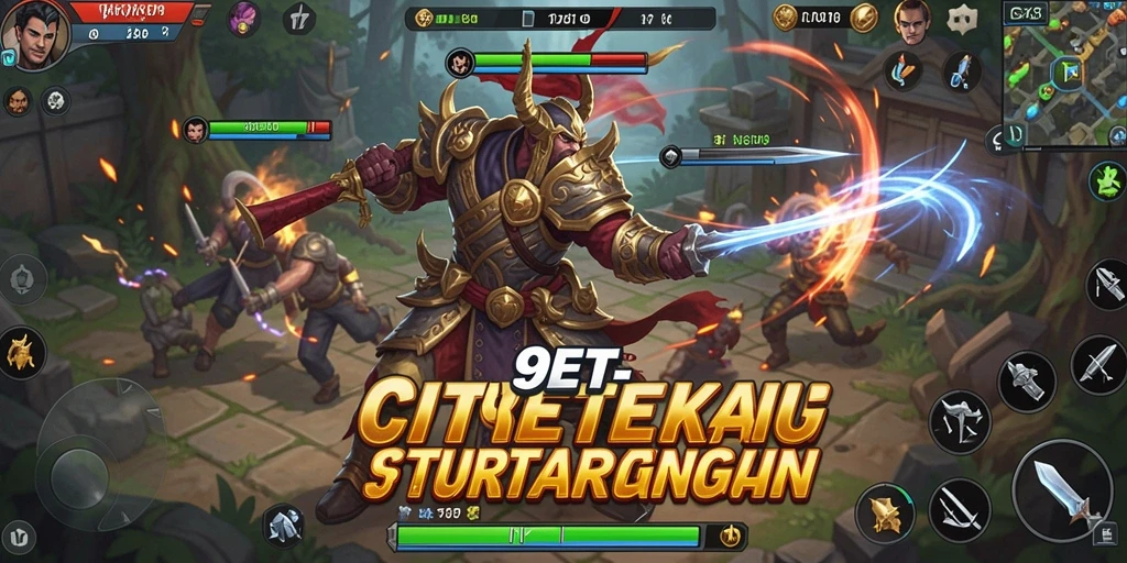 Screenshot menunjukkan aksi strategis yang mendebarkan dari game 9ET.