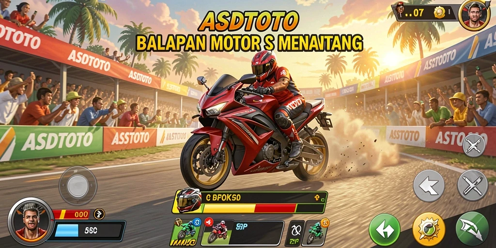 Tampilan menarik dari gameplay balapan motor di ASDTOTO.