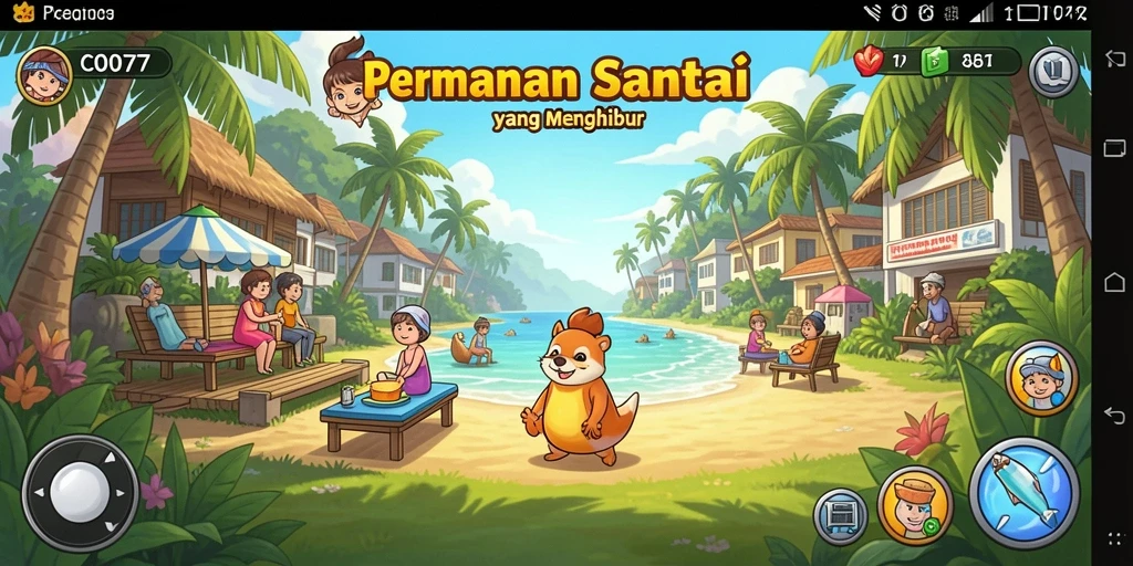 Tampilan gameplay C0077 yang mengasyikkan dan penuh warna.