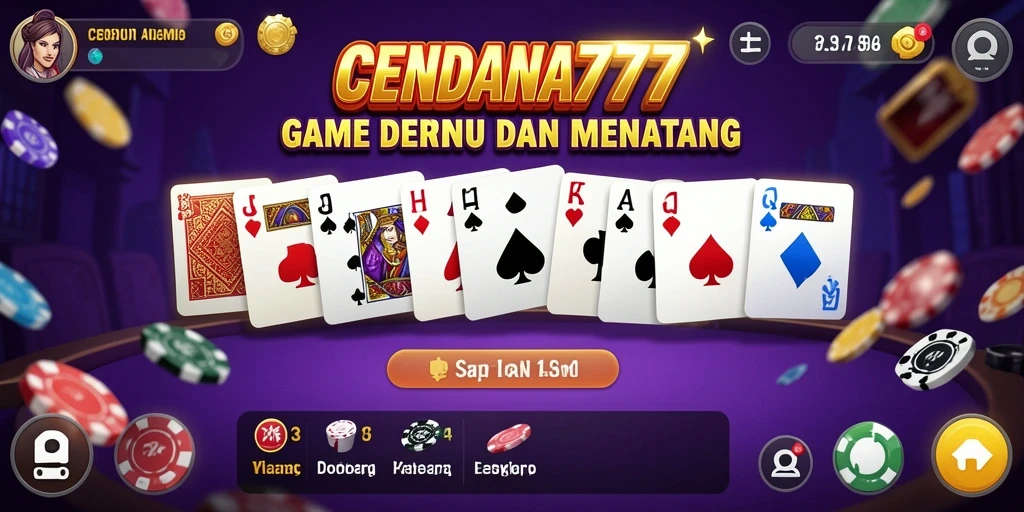 Tampilan gameplay seru CENDANA777 dengan domino klasik.