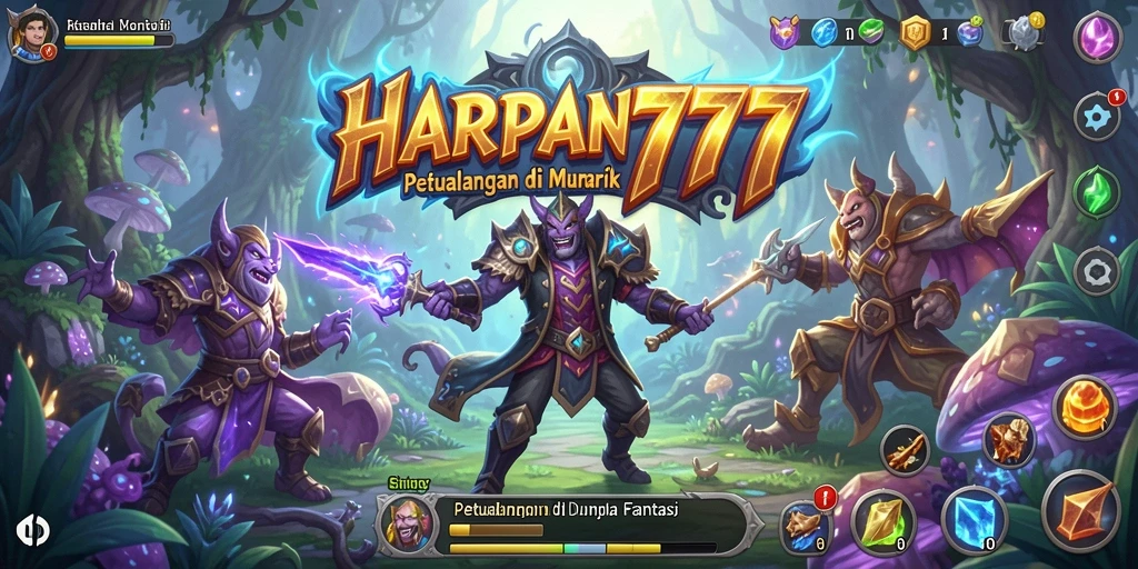 Screenshot utama dari gameplay petualangan di HARAPAN777.
