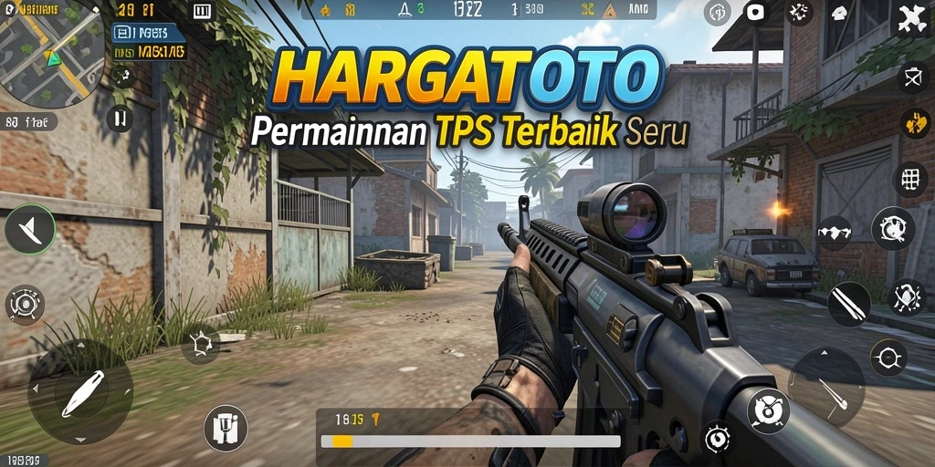 Screenshot HARGATOTO menampilkan aksi intens dalam game TPS.
