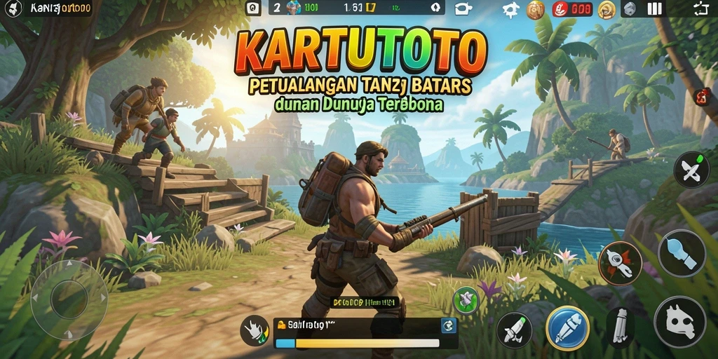 Tangkapan layar gameplay KARTUTOTO yang menampilkan petualangan seru di dunia terbuka.
