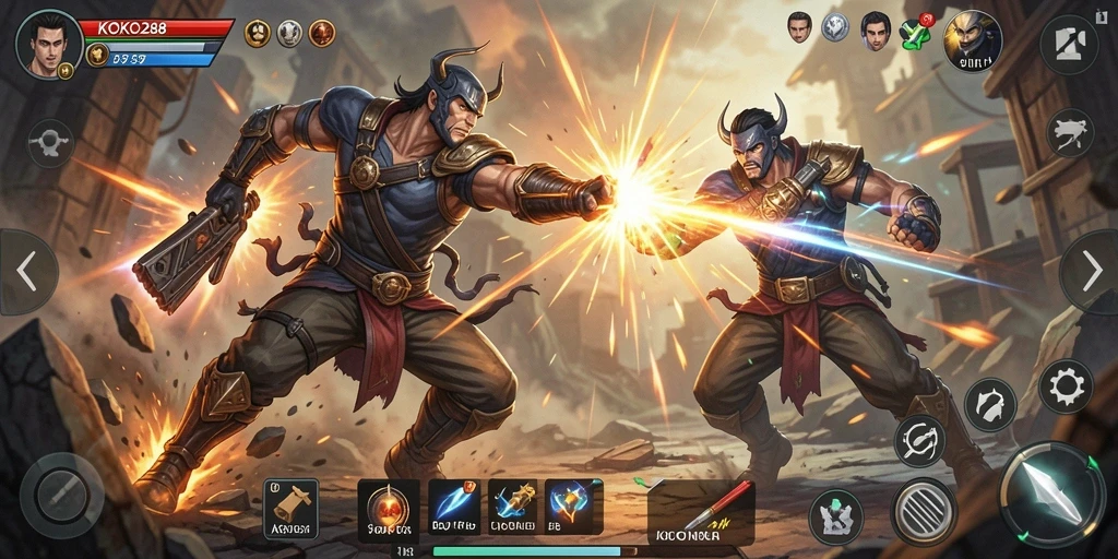 Gameplay seru KOKO288 yang intens dan penuh aksi.