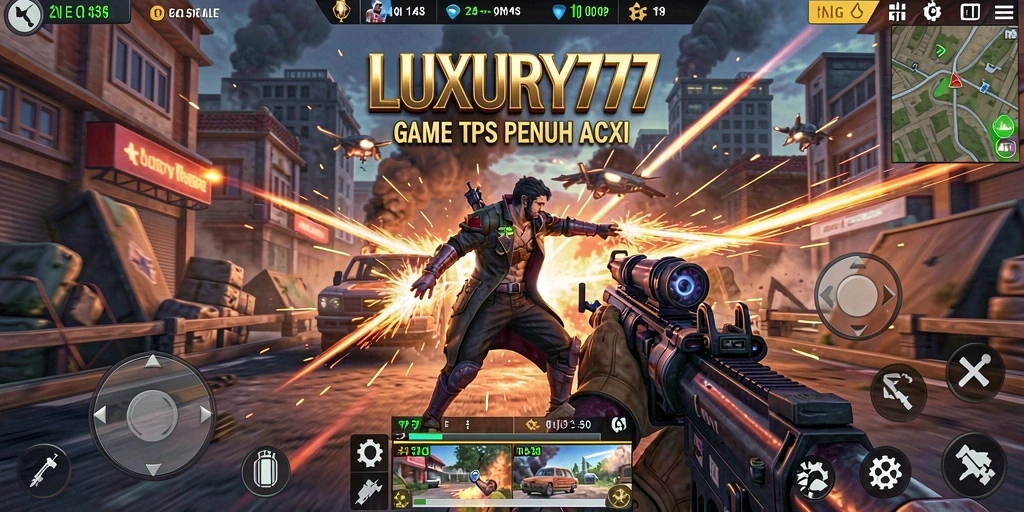 Tangkapan layar menunjukkan aksi seru dalam game TPS.