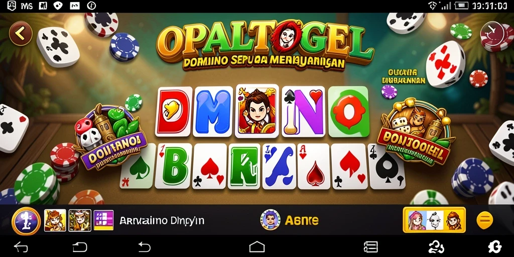 Tampilan gameplay seru di OPALTOGEL saat bermain Domino.