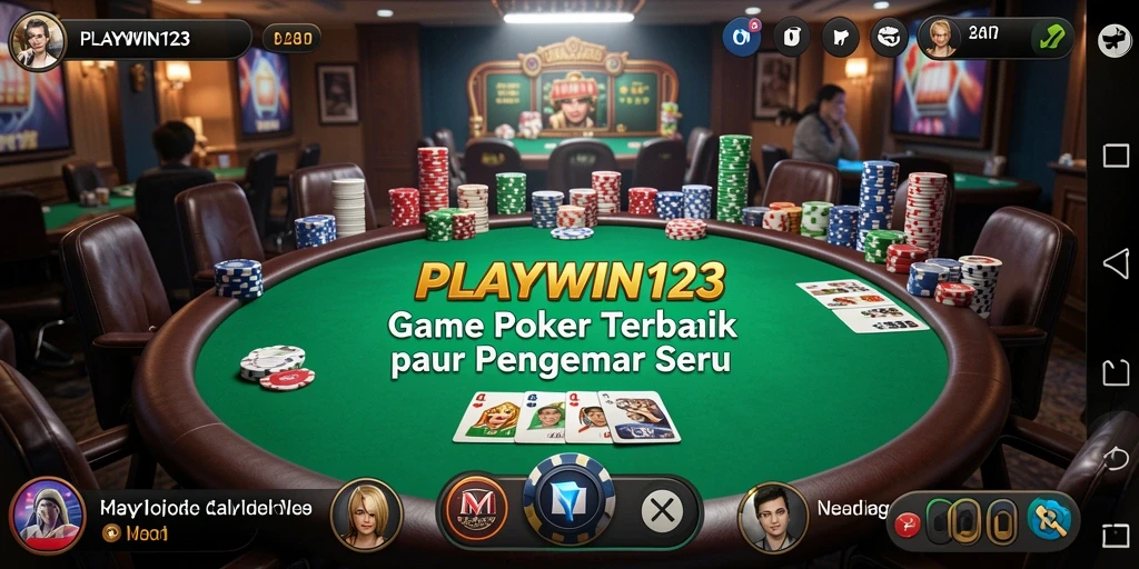 Tampilan permainan poker yang seru dan interaktif di PLAYWIN123.