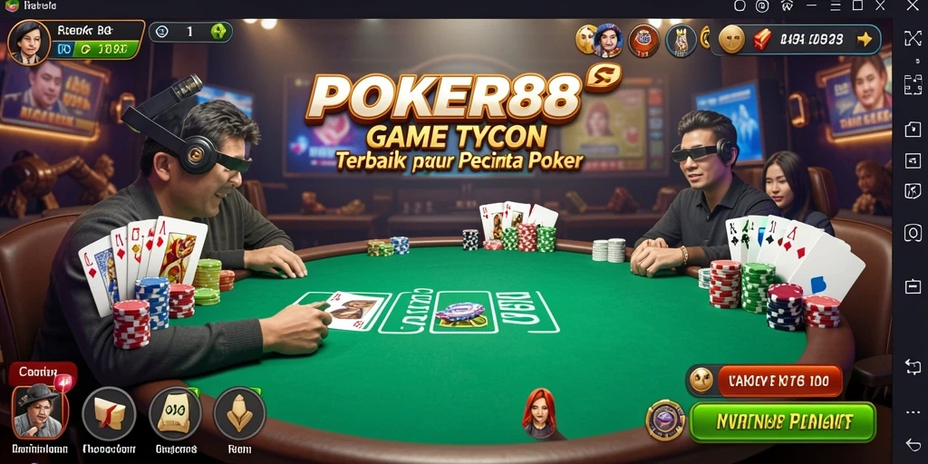 Tampilan gameplay POKER88 yang menarik dan mendebarkan.