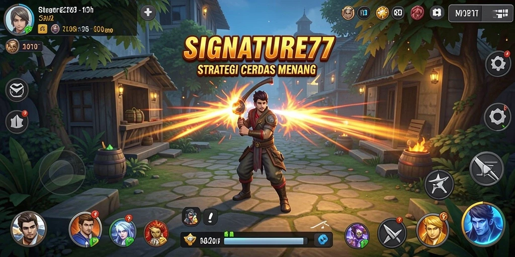 Tangkapan layar SIGNATURE77 menampilkan pertempuran strategis yang mendebarkan.