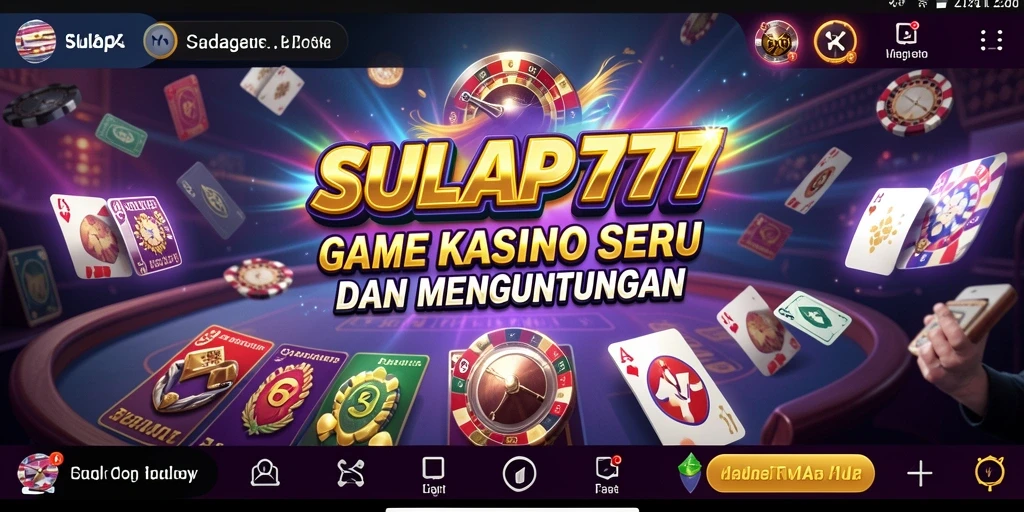 Tampilan gameplay SULAP777 yang penuh warna dan menarik