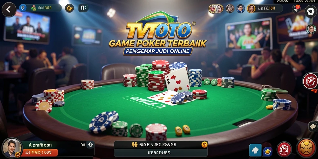 Tampilan gameplay Poker yang seru dan menarik di TVTOTO.