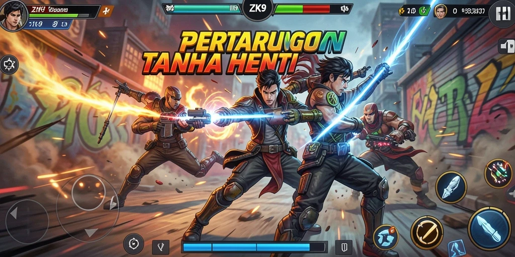 Gameplay ZK9 yang intens dan mendebarkan.